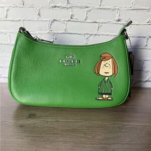 NWT Coach X Peanuts Teri Shoulder Bag Peppermint PattyCBJ77 Brand New